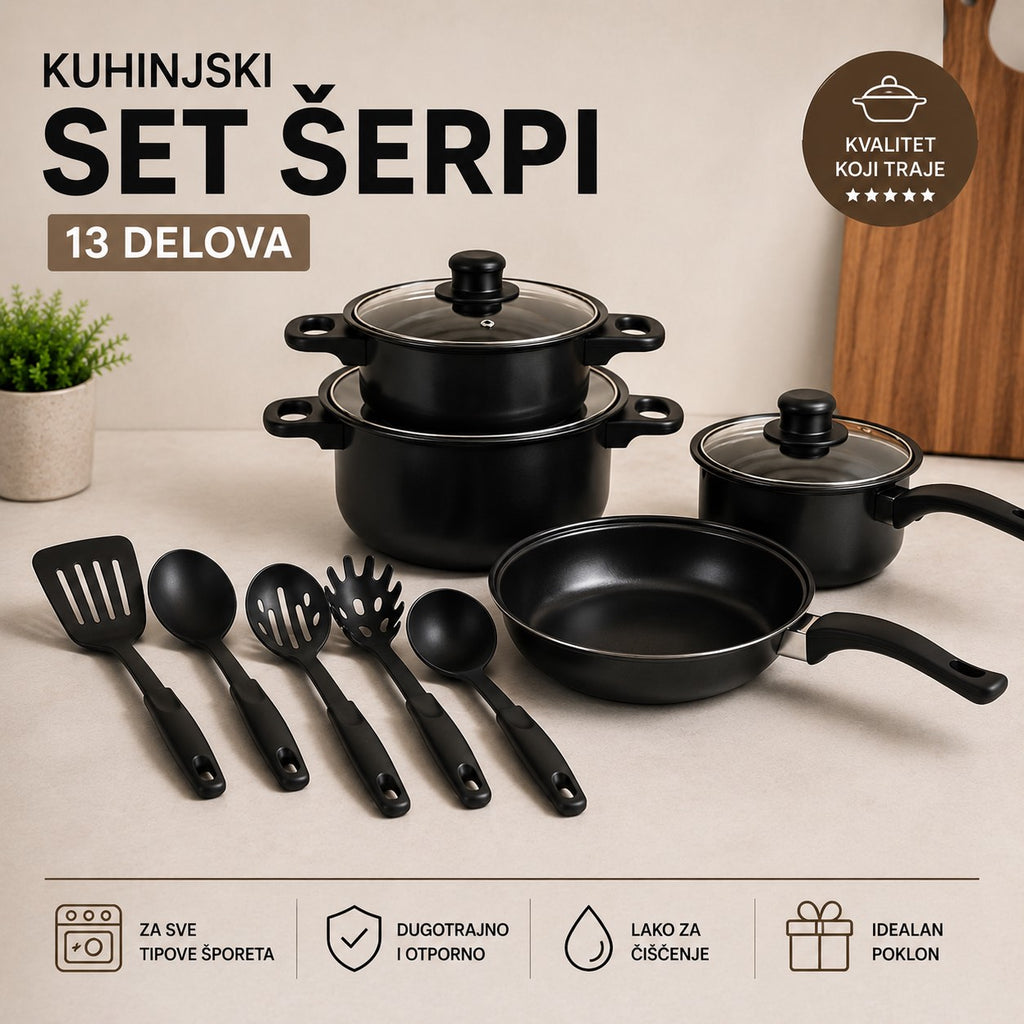 Kuhinjski set šerpi – 13 delova