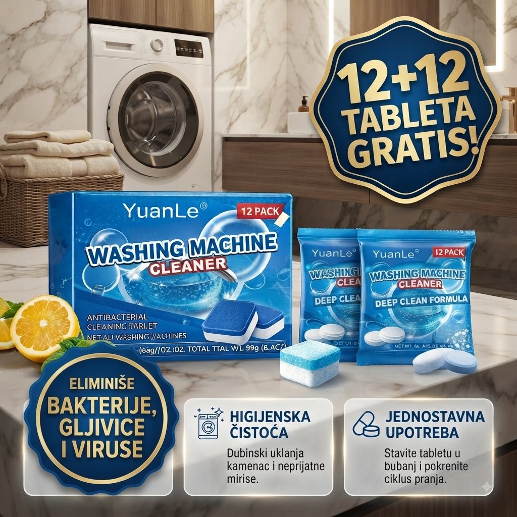 12+12 GRATIS- TABLETE ZA DUBINSKO ČIŠČENJE VEŠ MAŠINE